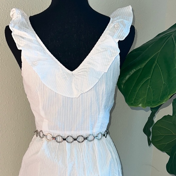 Vineyard Vines for Target Women’s White Seersucker Sleeveless Ruffle Sundress S - Picture 16 of 16